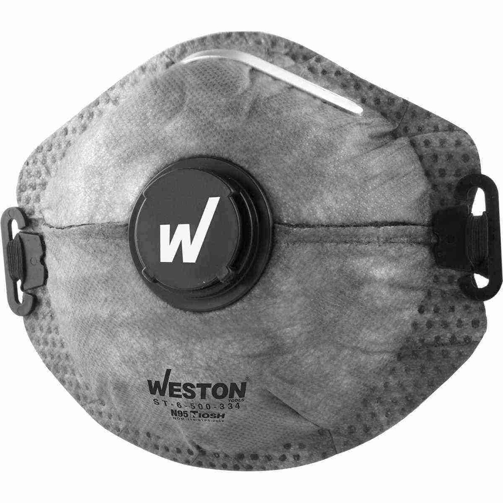 RESPIRADOR C/CARBON ACTIVADO C/VALVULA N95 Certificado CDC (Precio x pieza - Empaque c/10 pzas)