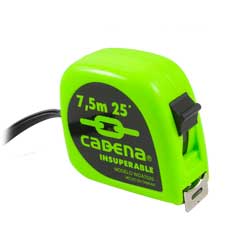 FLEXOMETRO CADENA 7.5 MTS NEON