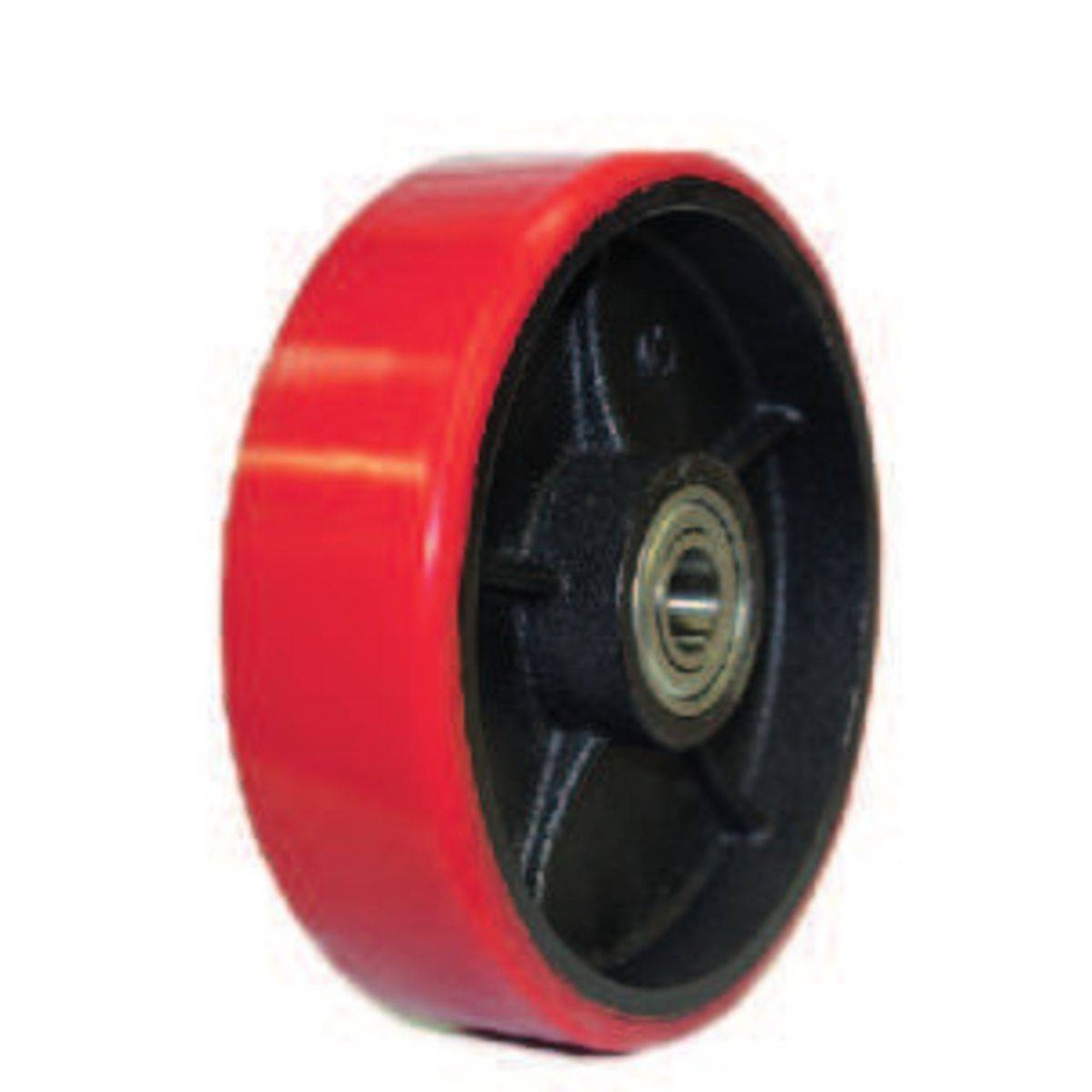 RUEDA TRASERA P/PATIN FIERRO VACIADO PU 8X2"