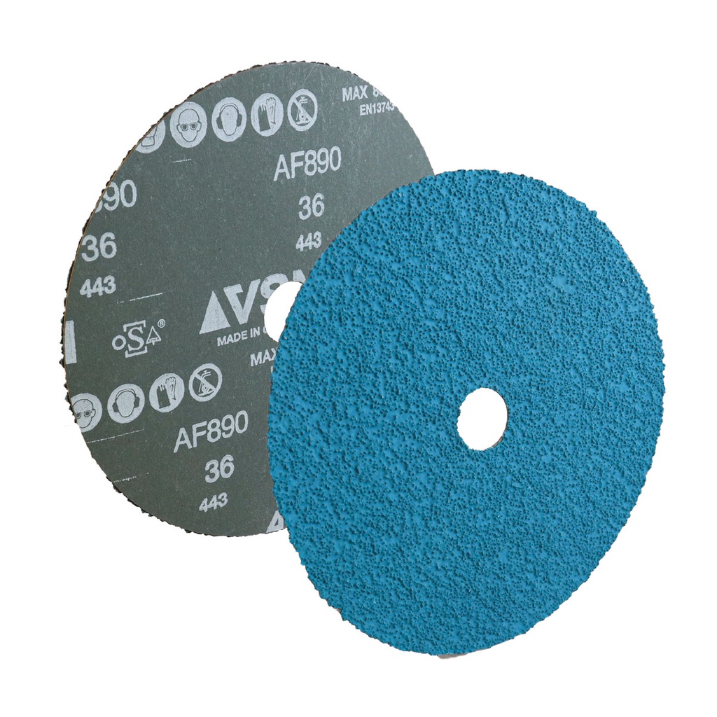 DISCO DE LIJA C36 BARRENO 4.5" X 7/8" ACTIROX INOX VSM AF890