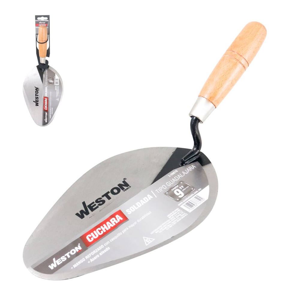 CUCHARA SOLDADA TIPO GUADALAJARA 9" MANGO D/MADERA