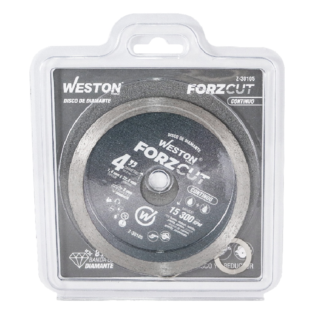 DISCO DE DIAMANTE RIN CONTINUO 4" FORZCUT