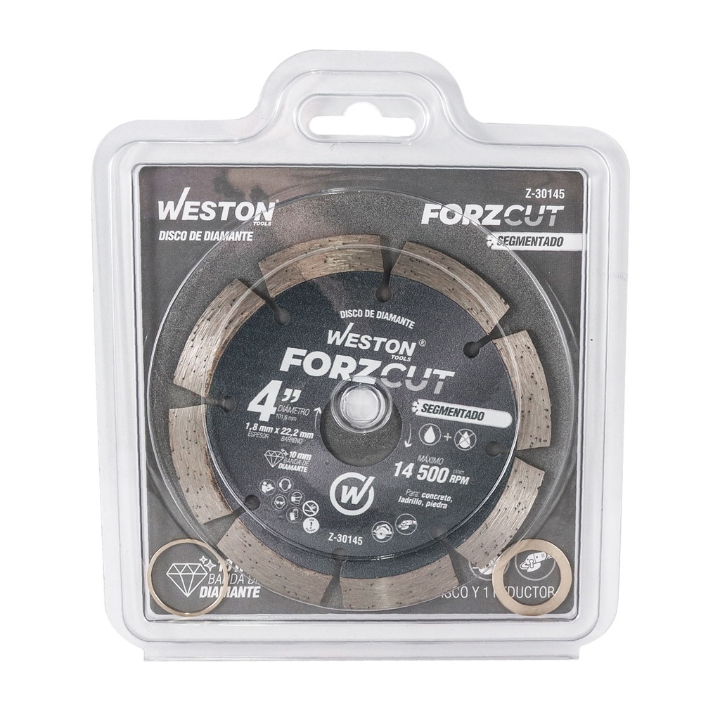 DISCO DE DIAMANTE RIN SEGMENTADO 4" FORZCUT