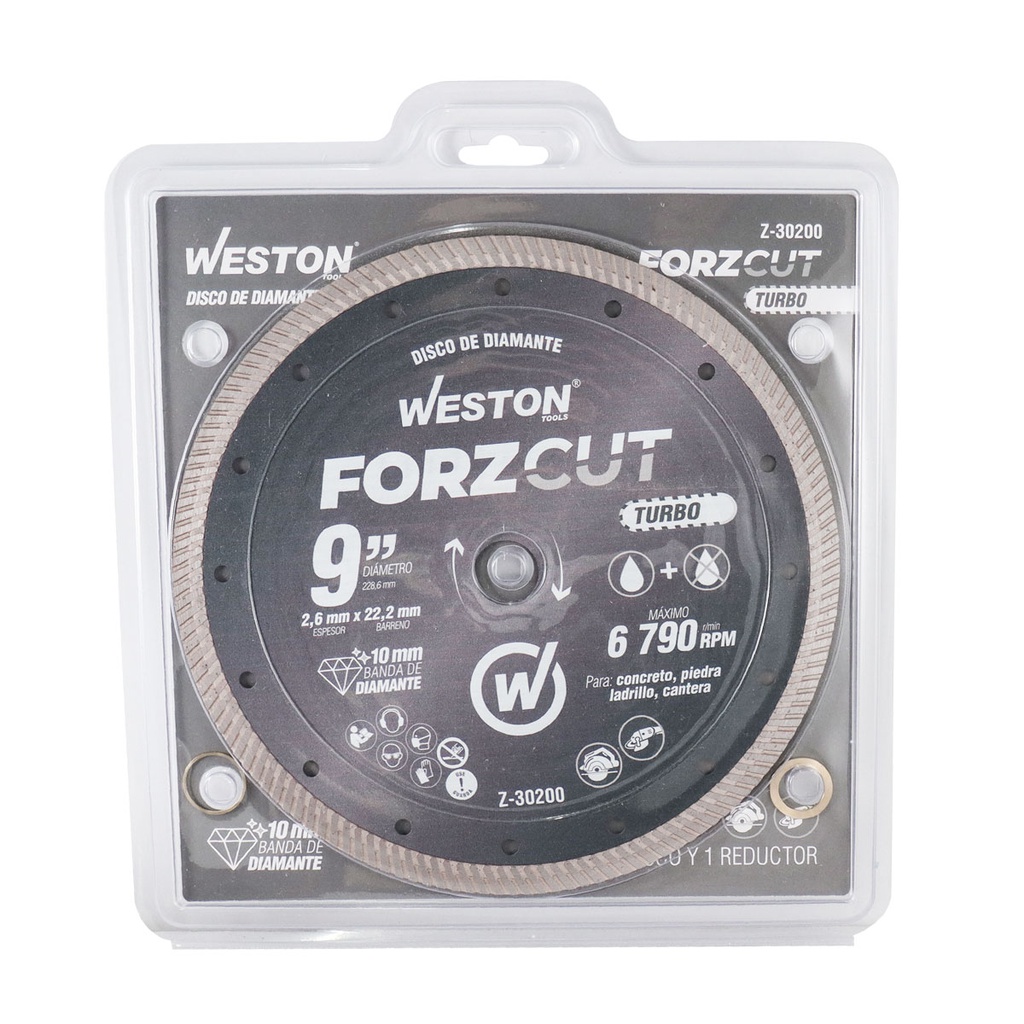 DISCO DE DIAMANTE RIN TURBO 9" FORZCUT