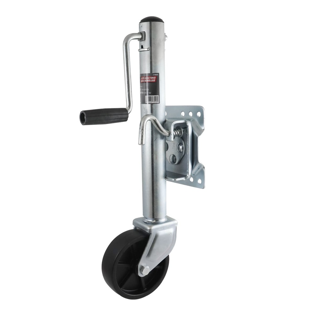 GATO P/REMOLQUE GIRATORIO C/RUEDA 6"x2" MANIVELA LATERAL CAP. 1200 LB