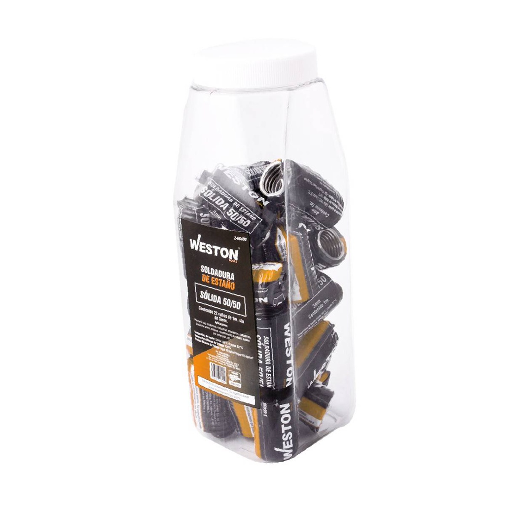SOLDADURA SOLIDA 50/50 BOTE C/22PZS (1.1 M)
