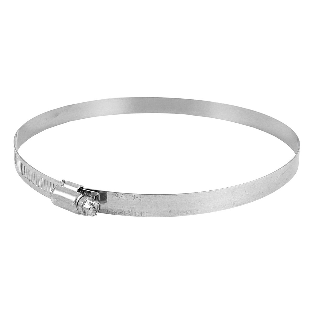 ABRAZADERA SINFIN D/ACERO INOXIDABLE #104 156-178MM X 13MM (Precio x pieza - Empaque c/10 pzas)