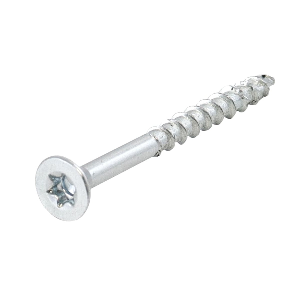PIJA CABEZA PLANA TORX GALV. P/MDF  #6x1-3/4" (44,45 mm) T10 (Precio x Caja - Caja C/8000 piezas