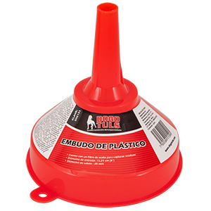 EMBUDO PLASTICO 6" CON FILTRO 946ML ROJO