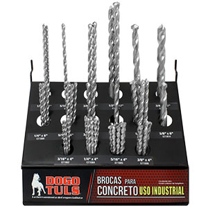 EXHIBIDOR BROCA PARA CONCRETO 137 PZA