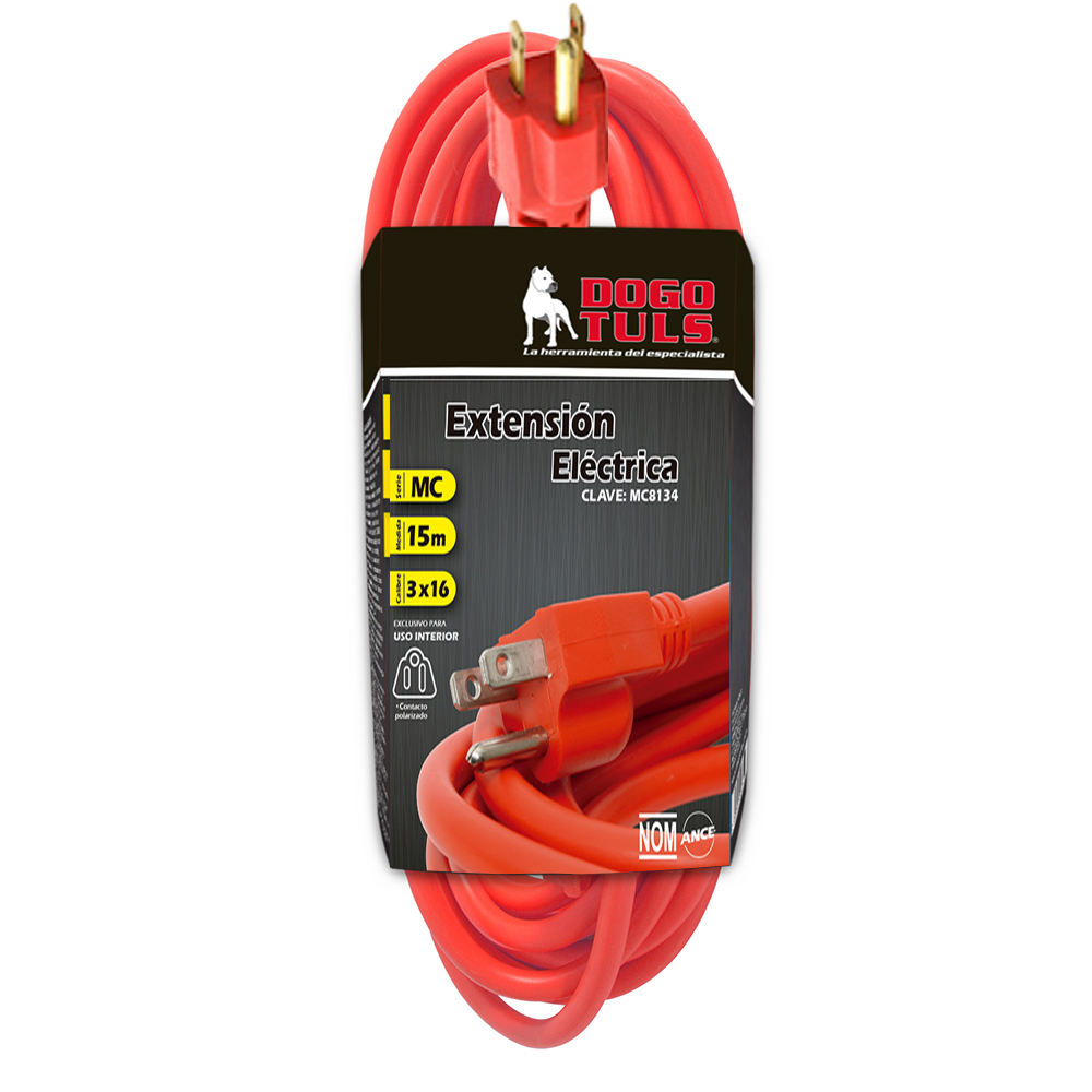 EXTENSION ELECTRICA 3x16 15 MTS USO RUDO