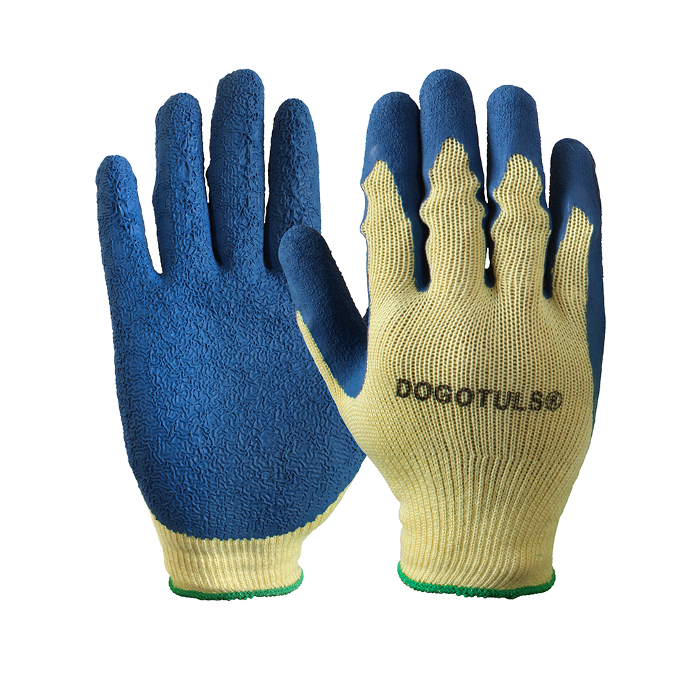 GUANTE CON PALMA CUBIERTO LATEX AZUL