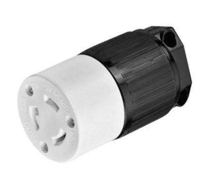 CONTACTO EXTENSION SEGURIDAD MEDIA VUELTA 3P 15A 277V NYLON