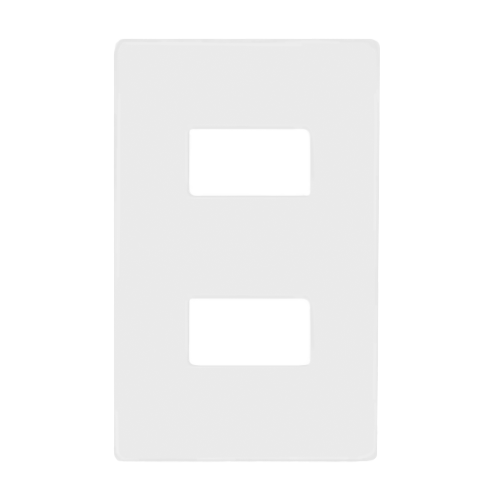 PLACA DE PLASTICO BLANCA DOBLE DE 24 MM