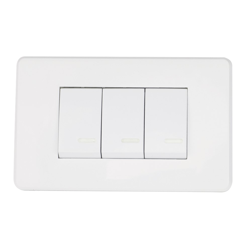 2 APAGADORES SENCILLOS Y 1 ESCALERA CON PLACA BLANCA 24 mm