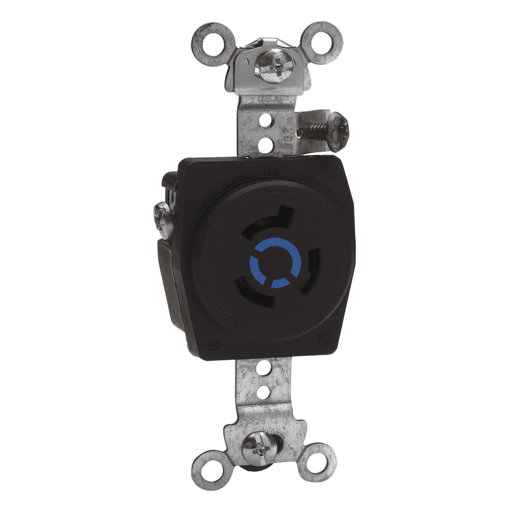 RECEPTACULO MEDIA VUELTA 2 POLOS 3 HILOS