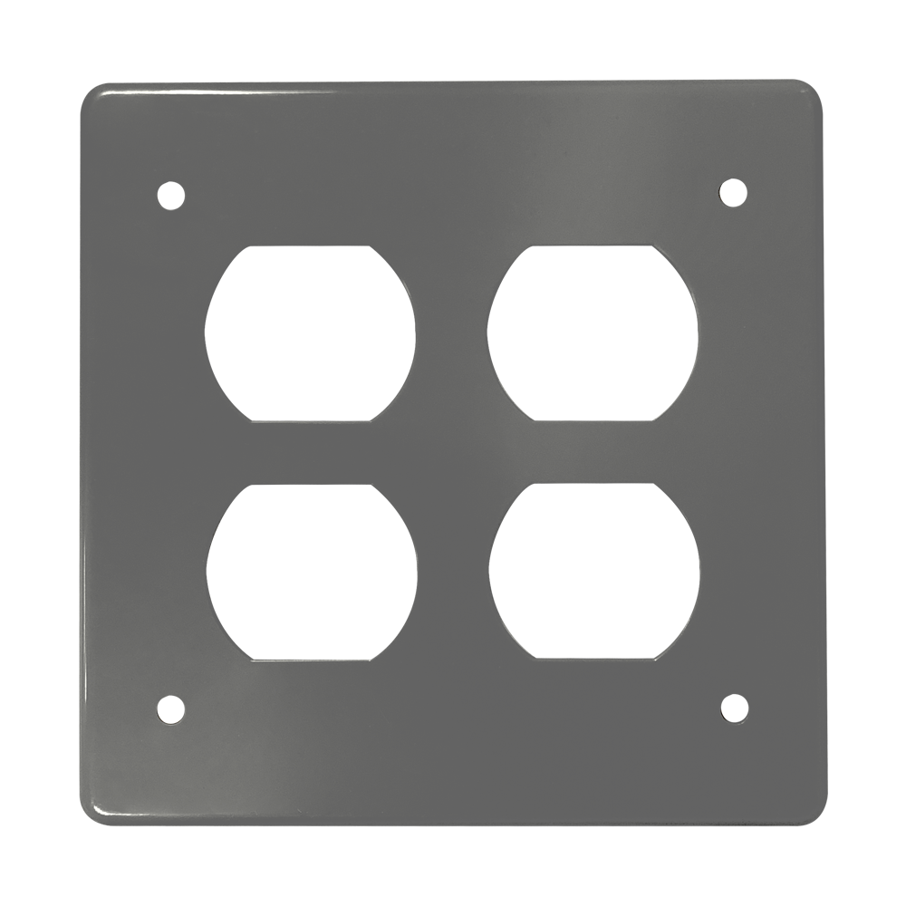 TAPA NO METALICA PESADA CUADRADA CIEGA GRIS