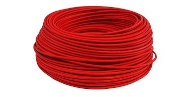 CABLE  DE 100 MTS   AUTOMOTRIZ FLEXIBLE  14 ROJO