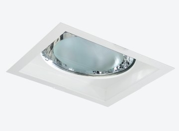 CARCASA DE EMPOTRAR VR CUADRADO PARA 2 LAMPARAS PLC 26W BLANCO