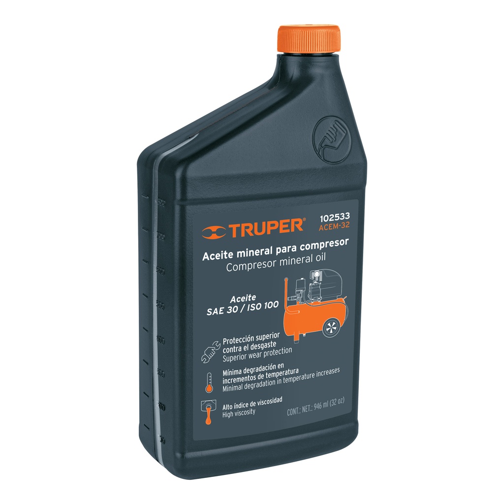 Aceite mineral para compresor 1000ml (34oz), Truper