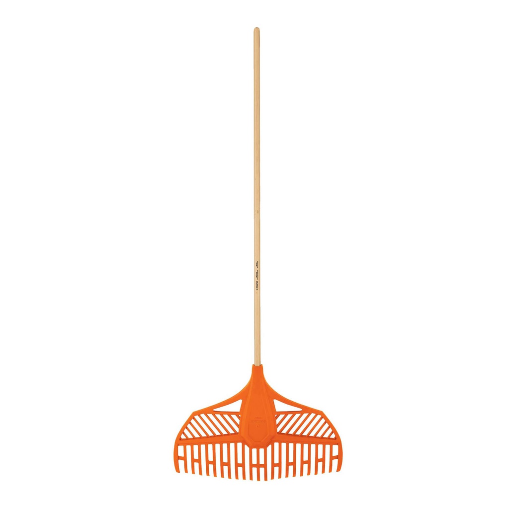 Escoba plastica para jardin, flexible, 23 dientes, mango 48'