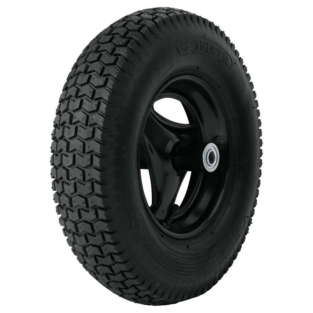 Llanta completa neumatica 16', incluye eje y baleros