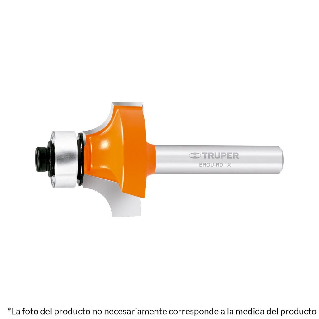 Broca para router, redondeado, 5/8' con balero, Truper