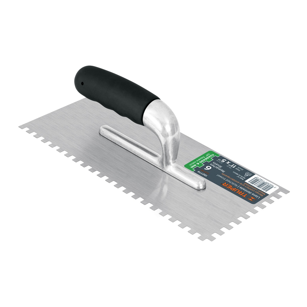 Llana 11' dentado cuadrado 1/4', 6 rem, mango comfort grip