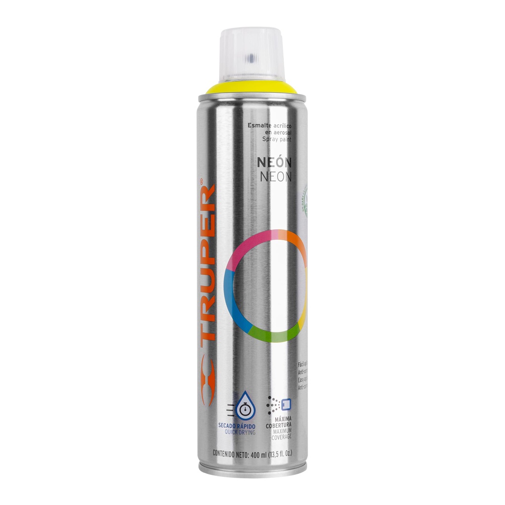Pintura en aerosol, amarillo neon, bote esbelto, 400 ml