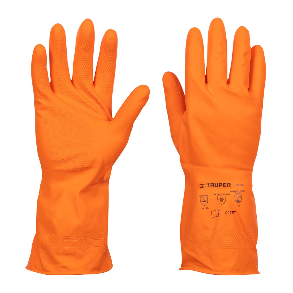 Guantes de latex para limpieza, grandes, Truper