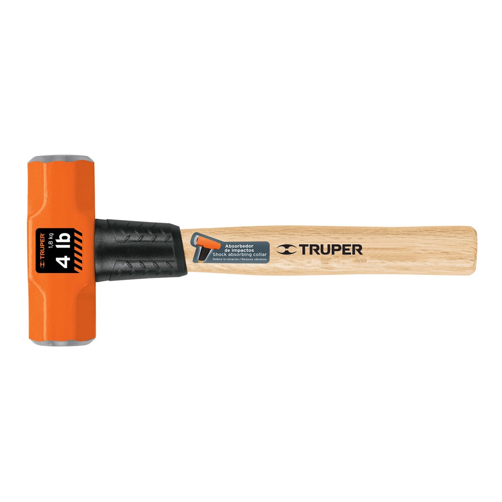 Marro octagonal 4 lb, mango de madera 12', Truper