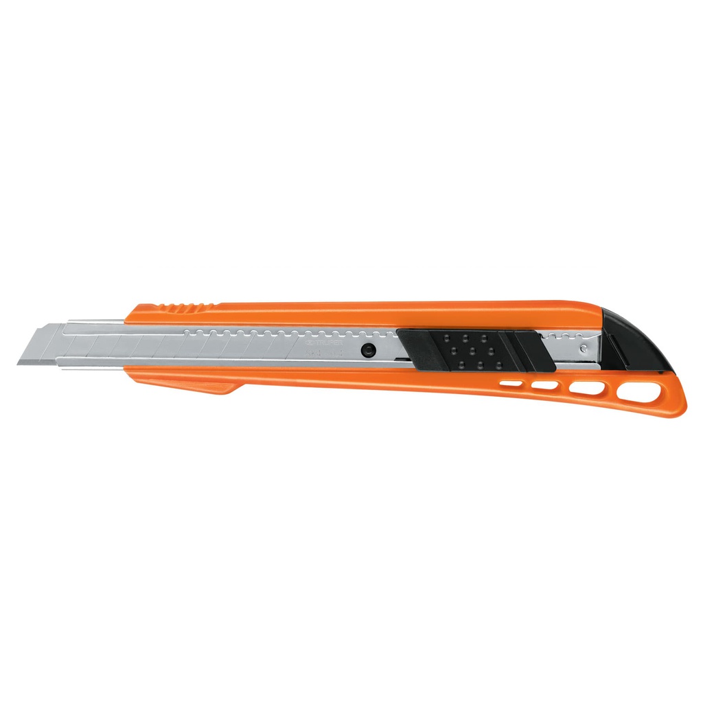 Cutter 9 mm reforzado de plastico con alma metalica, Truper