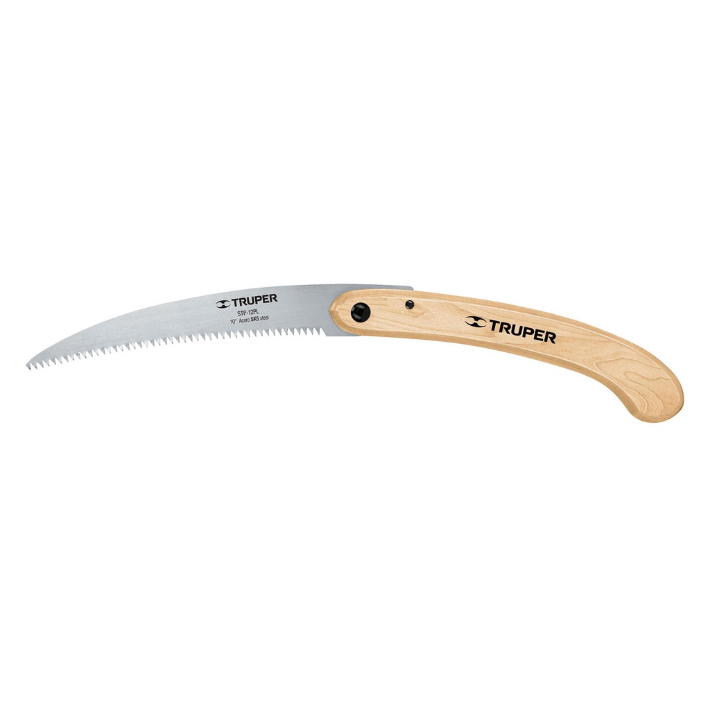 Serrucho plegable 10' hoja curva 6 DPP, mango madera, Truper
