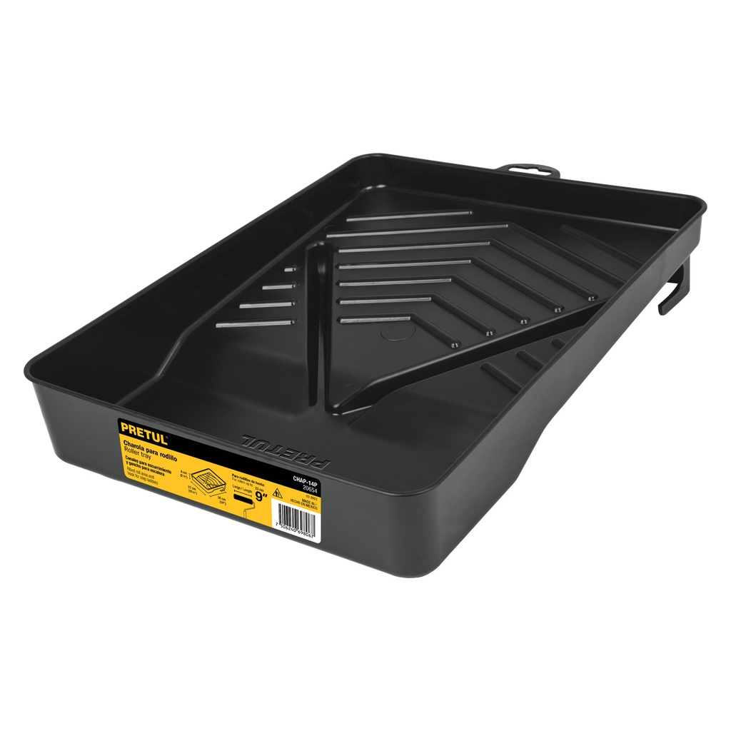 Charola de plastico 14' para rodillo, Pretul