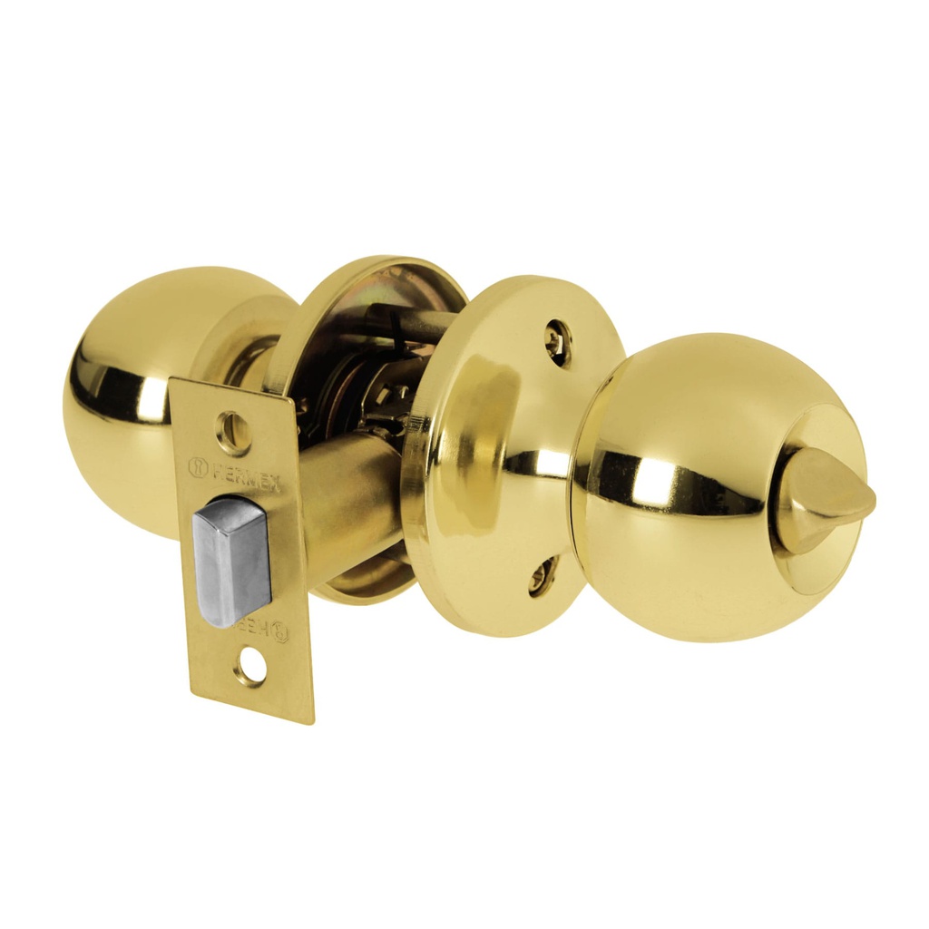 Cerradura tipo esfera, tubular, baño, brillante, Basic