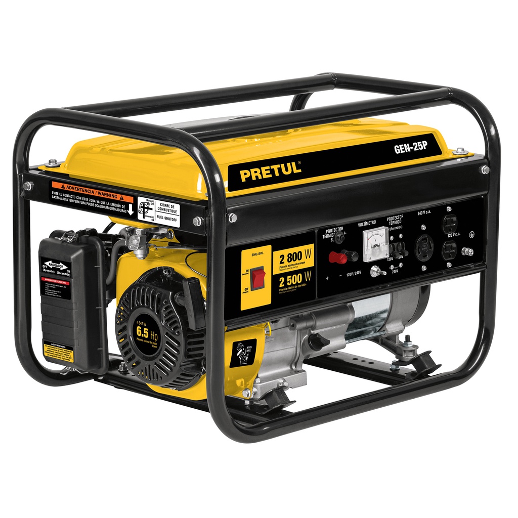 Generador portatil 2.8 kW motor a gasolina, Pretul