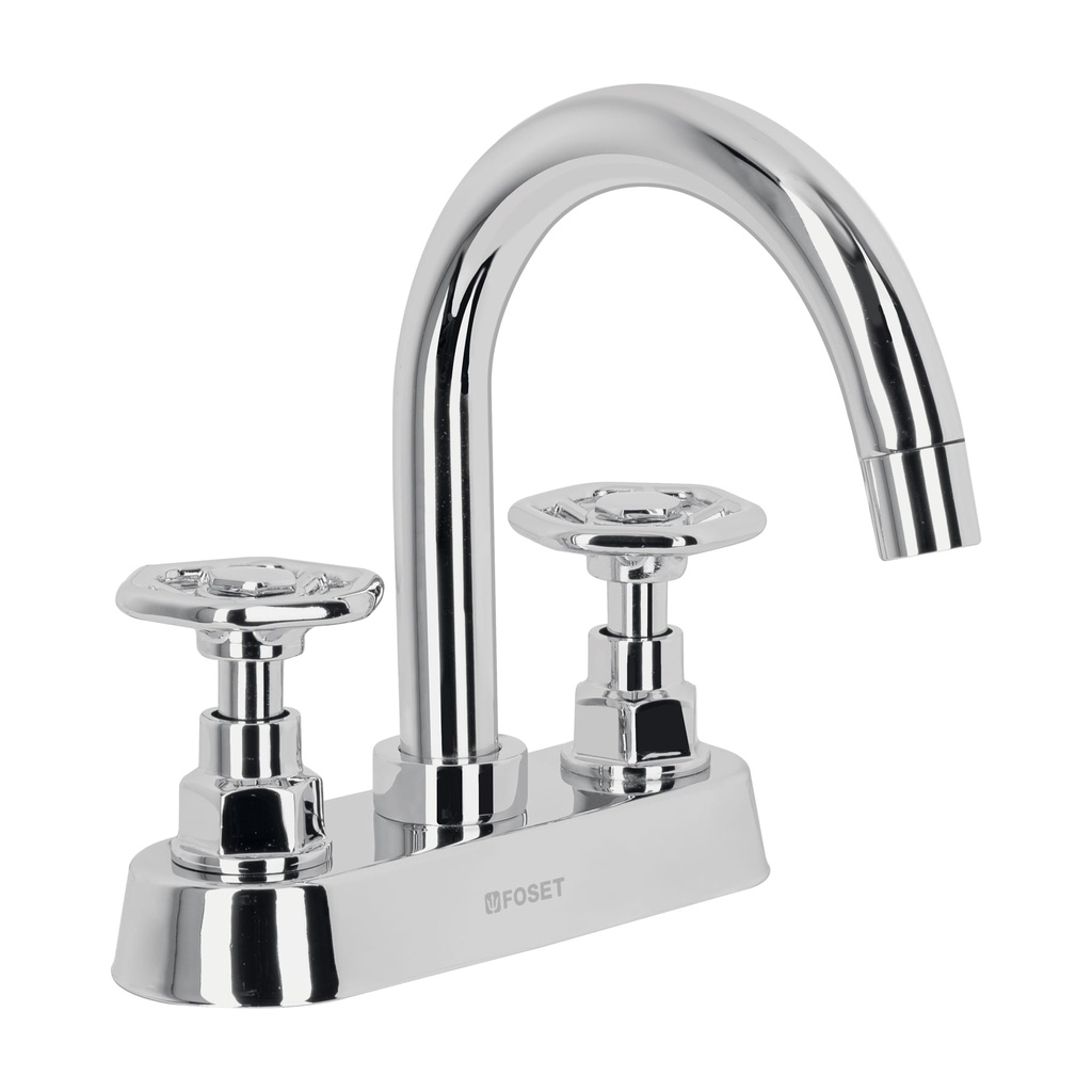 Mezcladora p/lavabo, bar, manerales redondos, cromo, Tubig