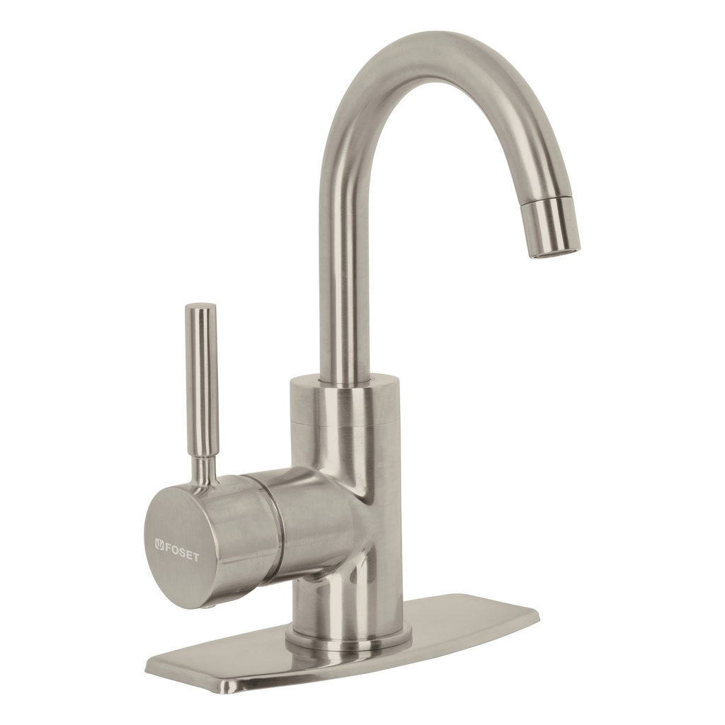 Monomando corto para lavabo, satin, Foset Tubig
