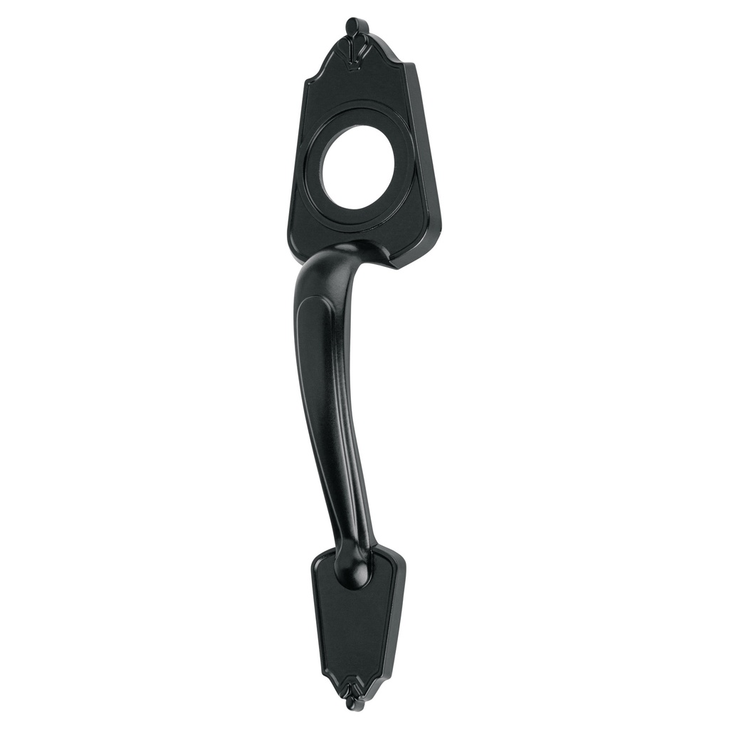 Chapeton metalico para puerta, acabado negro