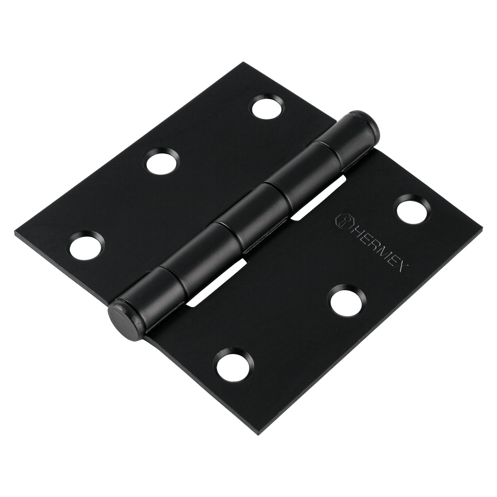 Bisagra cuadrada 3', acero negro, cabeza plana, Hermex