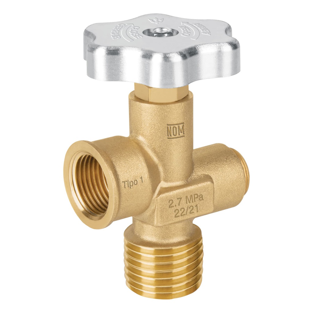 Valvula para cilindros de gas LP hasta 45 kg, Foset