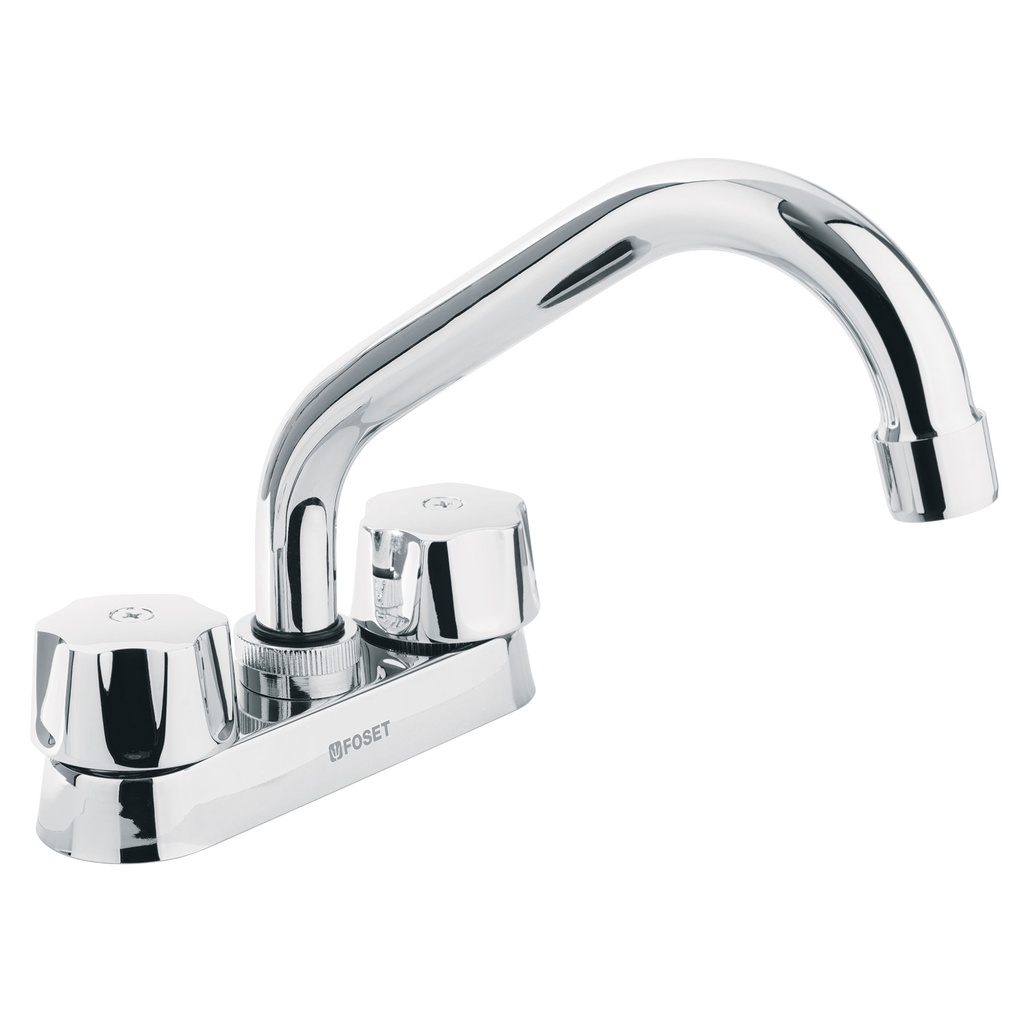 Mezcladora 4' para lavabo, tubular, cartucho ceramico