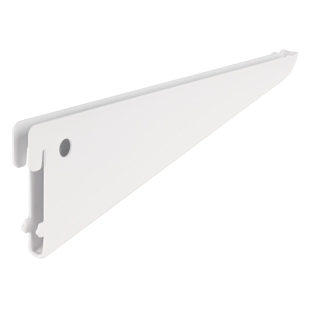 Mensula plana blanca para cremallera doble, 22cm, Fiero