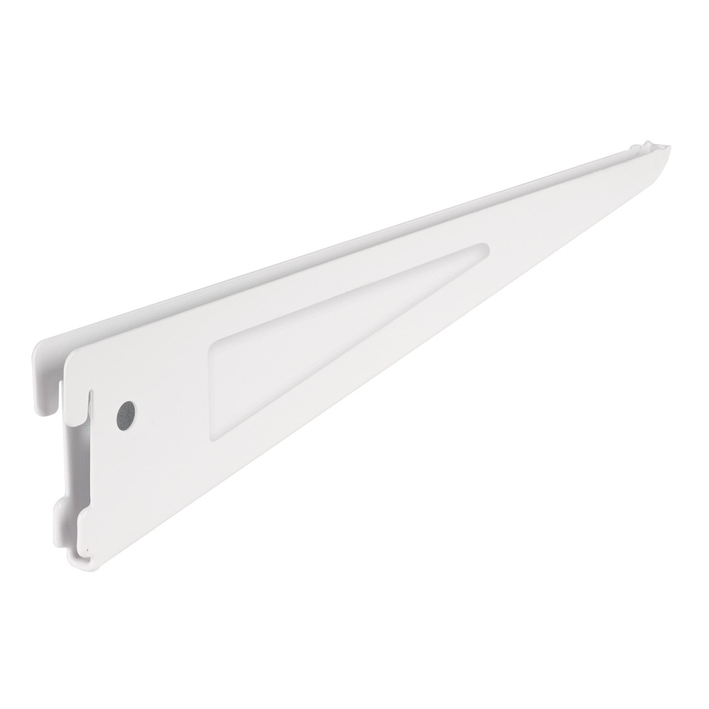 Mensula plana blanca para cremallera doble, 32cm, Fiero