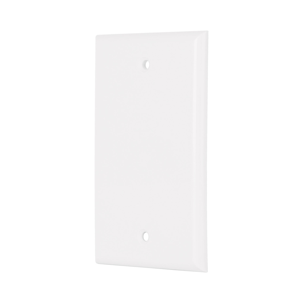 Placa de ABS ciega, Standard, blanco, Volteck