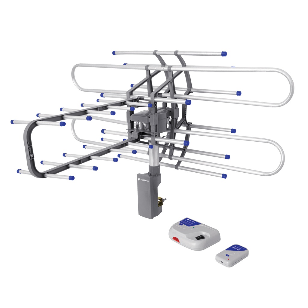 Antena aerea para TV HD, giratoria 360° con control, Volteck