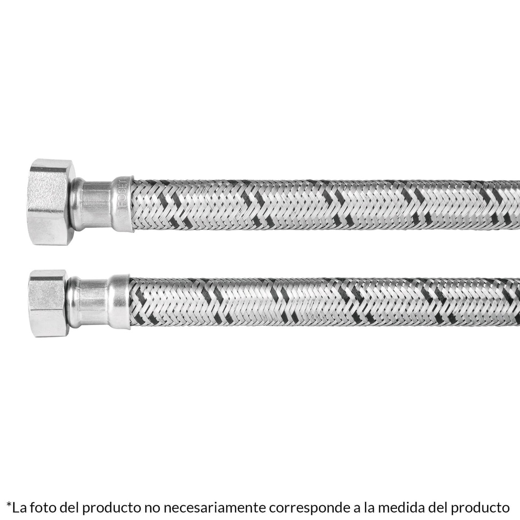 Manguera para boiler, acero inox, 1/2'x3/4', 40 cm, Foset