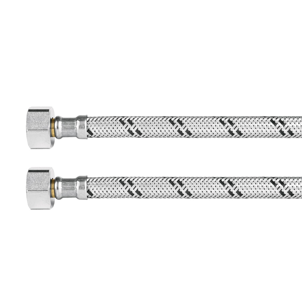Manguera p/WC, acero inox, 1/2' x 7/8', 35 cm, Foset