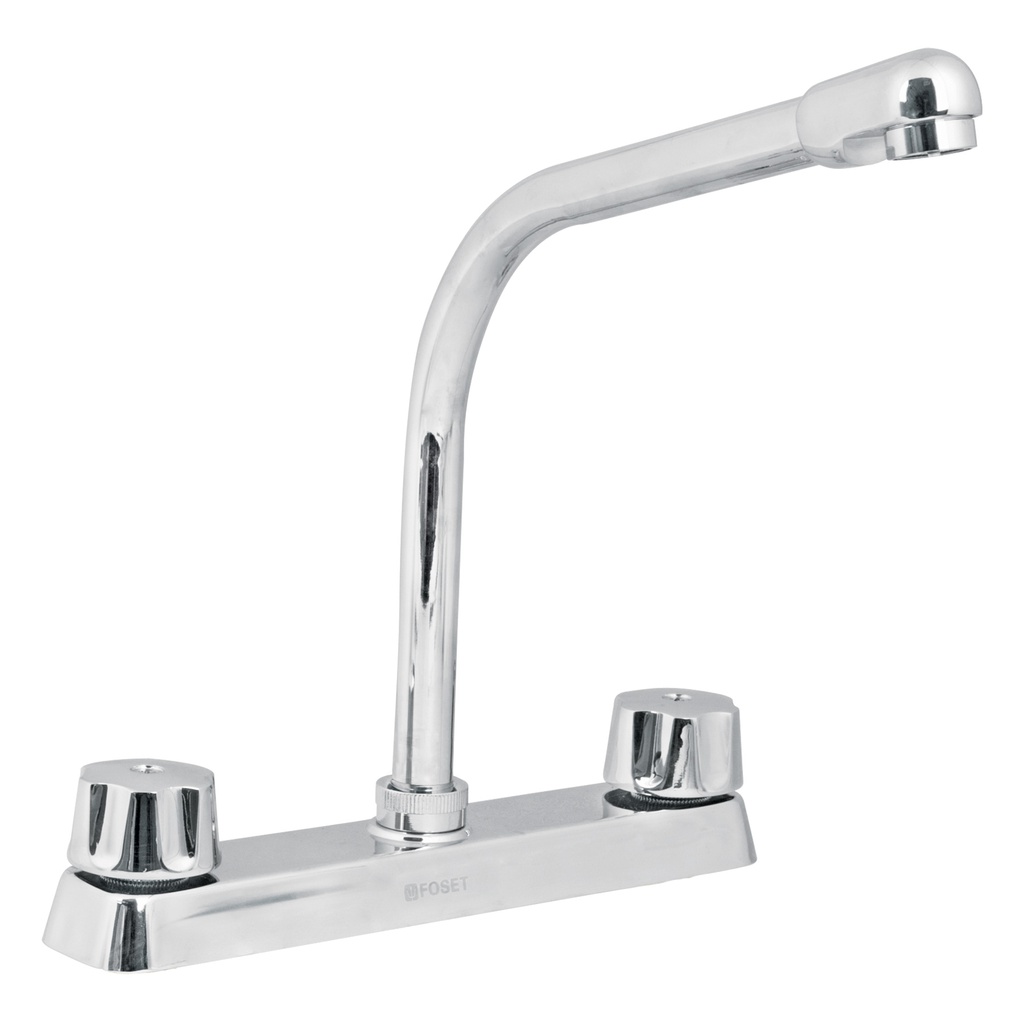Mezcladora cobra 8' p/fregadero manerales hex cart ceramico