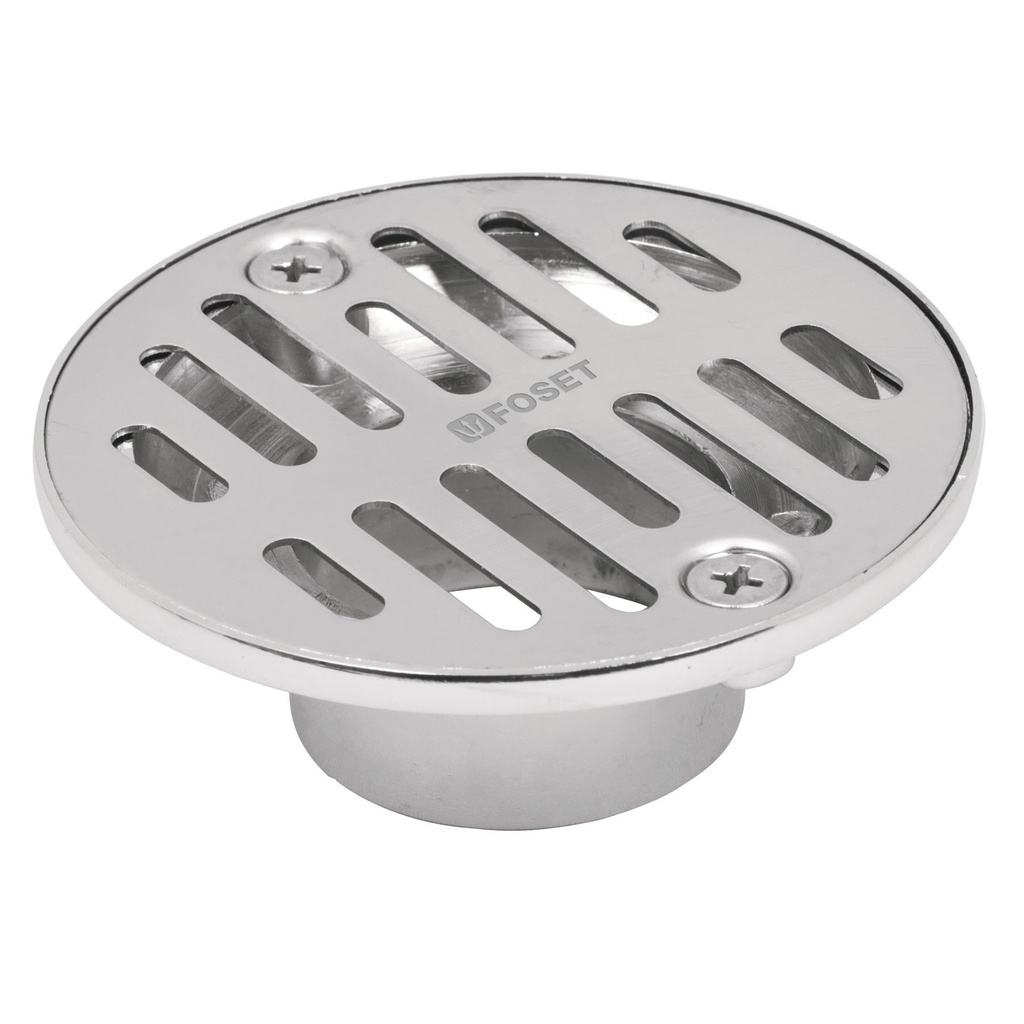 Resumidero 3-1/2' redondo metalico, Foset